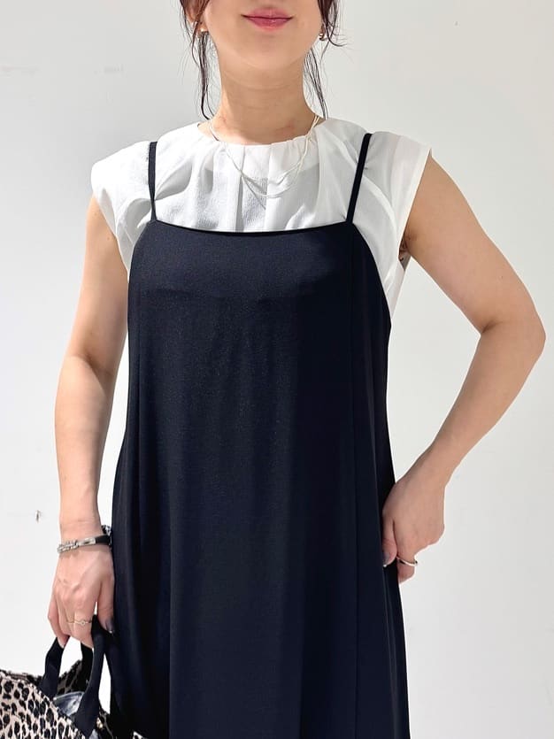 そんさんの「INDIVI｜【クールエアー素材／UVケア／吸汗速乾】エアリータックブラウス」を使ったコーディネート