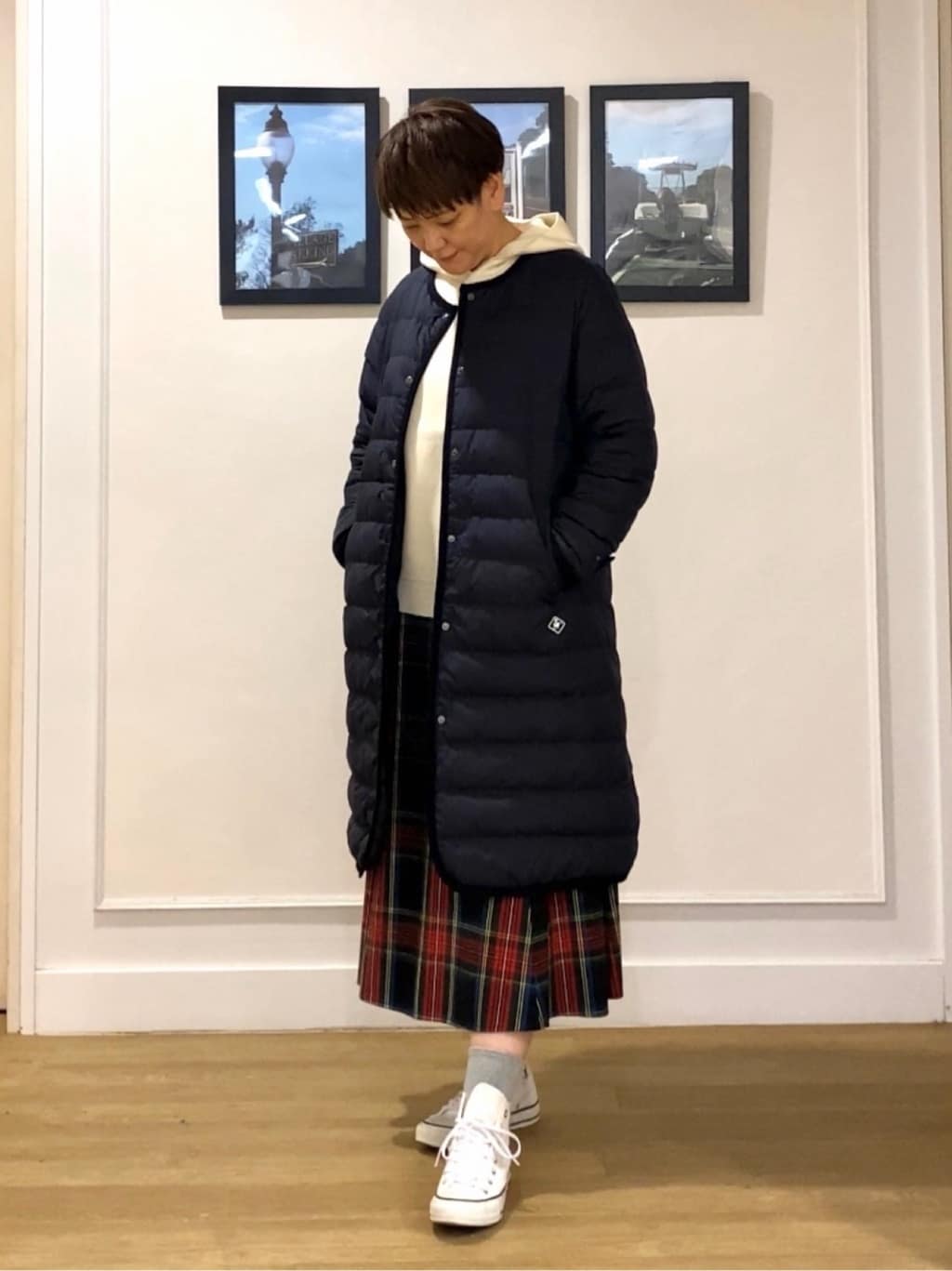 Hiroさんの「Dessin｜【撥水・2WAY】ミュラーダウンコートロング丈」を使ったコーディネート