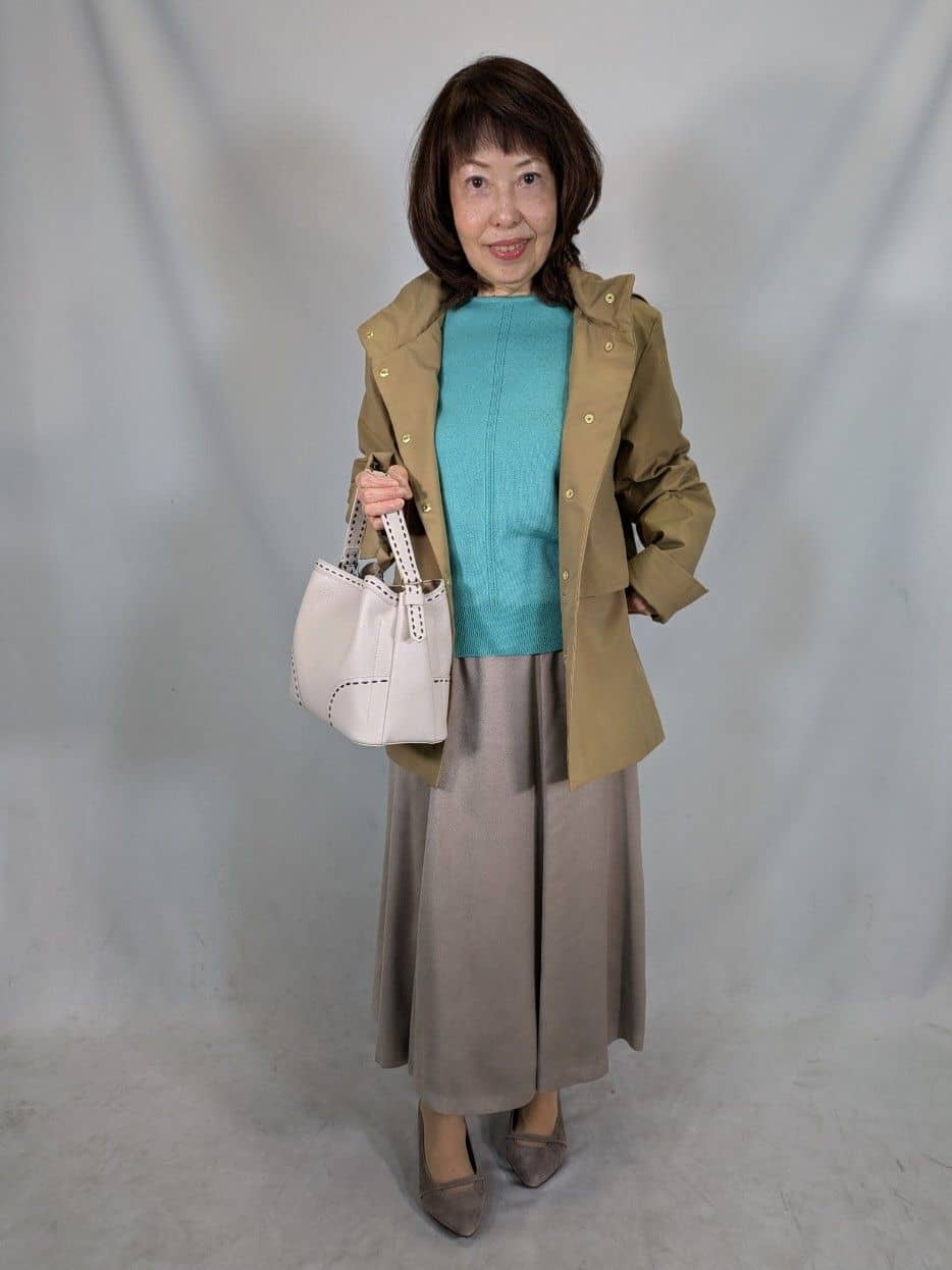 k.kazunoさんの「Reflect｜【選べる8色／スカートにもパンツにも◎】ウール混ボートネックニット」を使ったコーディネート