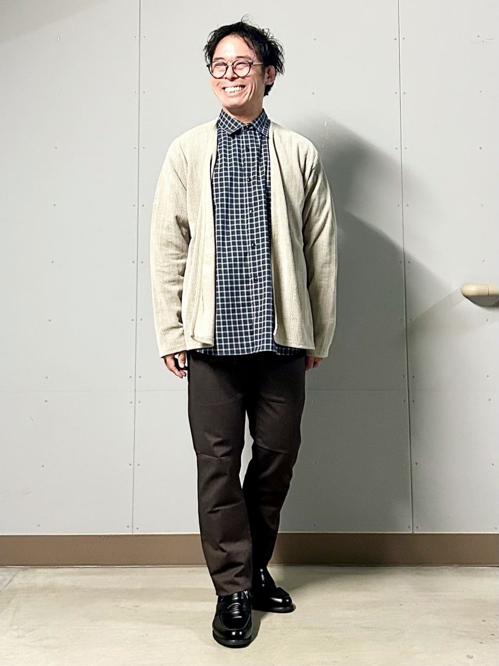 KENJI Iさんの「THE SHOP TK｜【セットでお買い得！】モールニットカーディガン＋長袖Tシャツ　洗濯機OK/吸水速乾・毛玉になりにくい」を使ったコーディネート