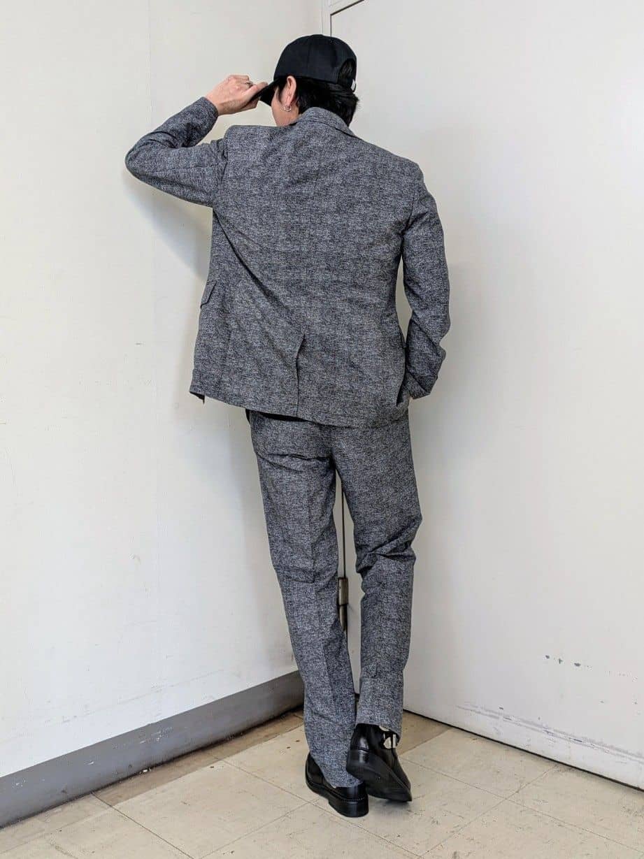 ryoさんの「TAKEO KIKUCHI｜【抗菌防臭】COOL DOTS（R）ドビープリント ジャケット」を使ったコーディネート