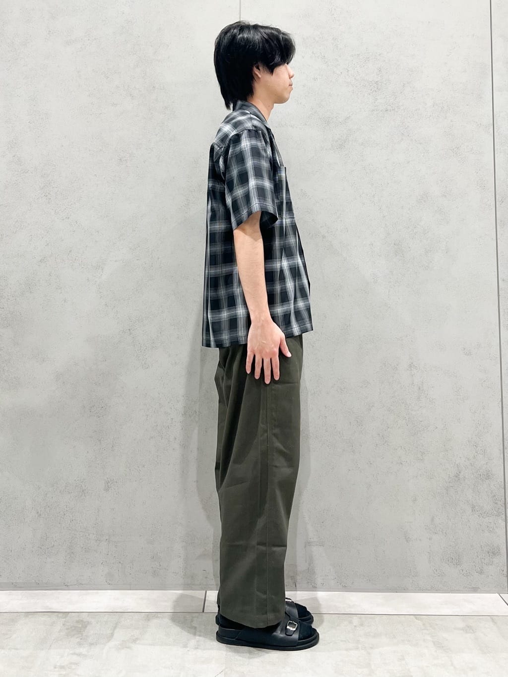 SHI-MAさんの「THE SHOP TK｜オンブレチェック半袖シャツ 洗濯機OK」を使ったコーディネート