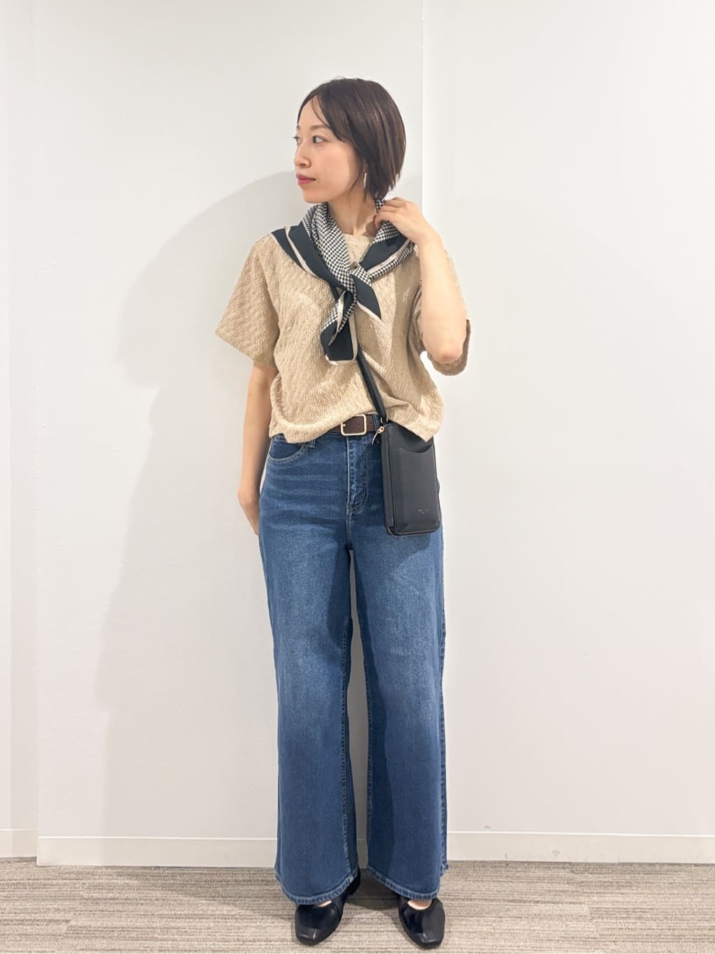 kumiさんの「OPAQUE.CLIP｜ふくれジャカードトップス【洗濯機洗い可】」を使ったコーディネート