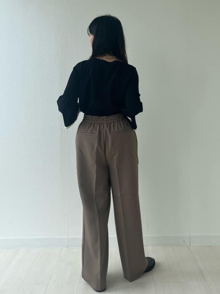 Mori Moriさんの「index｜《SS-LLサイズ》ストレッチ美脚イージーワイドパンツ【防シワ／洗濯機洗い可】」を使ったコーディネート