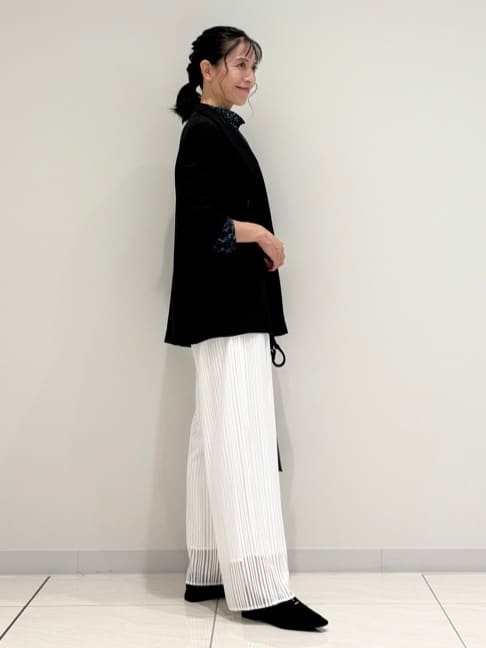 kayoさんの「INDIVI｜【軽く羽織れる！】ダブルジャケット」を使ったコーディネート