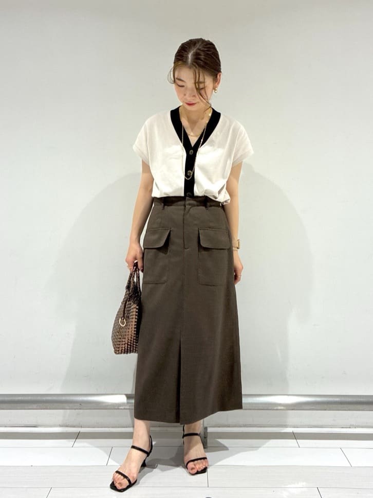 Rinさんの「UNTITLED｜メタリックメッシュトート」を使ったコーディネート