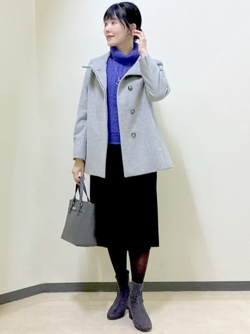  beni_gingerさんの「Reflect｜【SS-4Lサイズ／衿が顔に当たらない◎】スタンドネックミドルコート」を使ったコーディネート