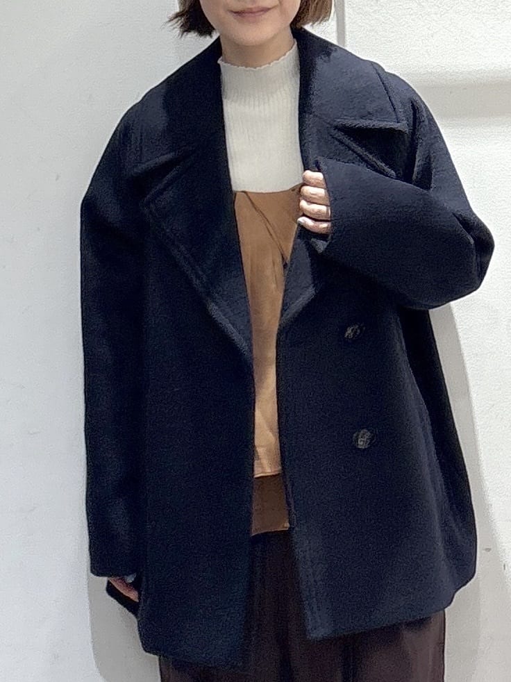 たけねぇさんの「OPAQUE.CLIP｜カシミヤブレンドウールミドルピーコート」を使ったコーディネート