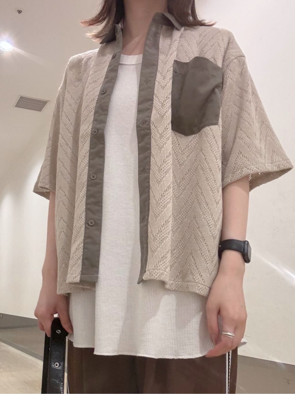 Renaさんの「tk.TAKEO KIKUCHI｜ダブルレース5分袖シャツ」を使ったコーディネート