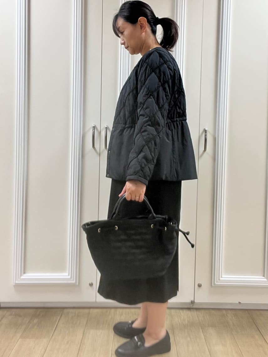 KAOさんの「Reflect｜【気軽な羽織に◎】中綿キルティングショートコート」を使ったコーディネート
