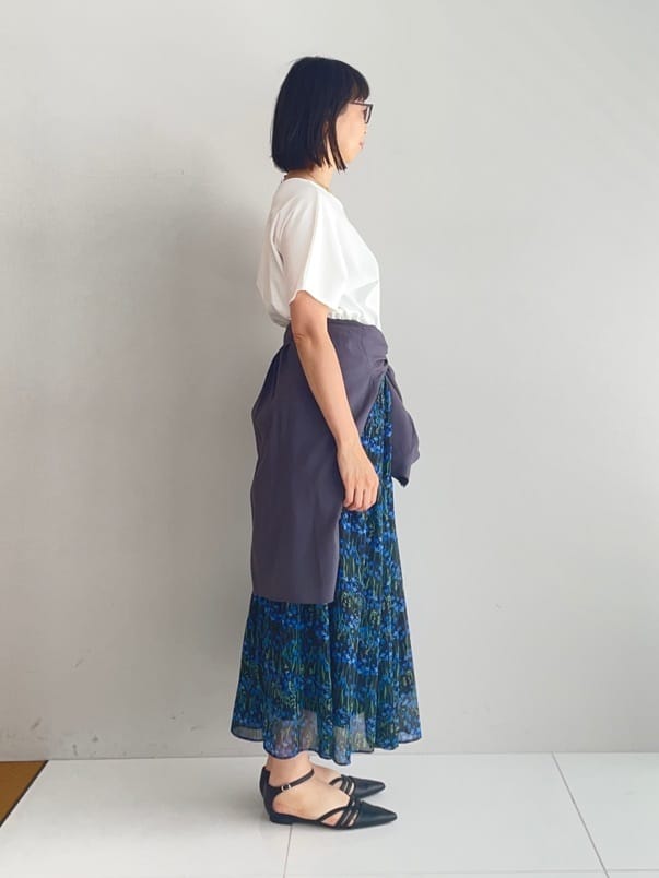 murayamaさんの「INDIVI｜【インナーとしても活躍！】シンプルTシャツ」を使ったコーディネート