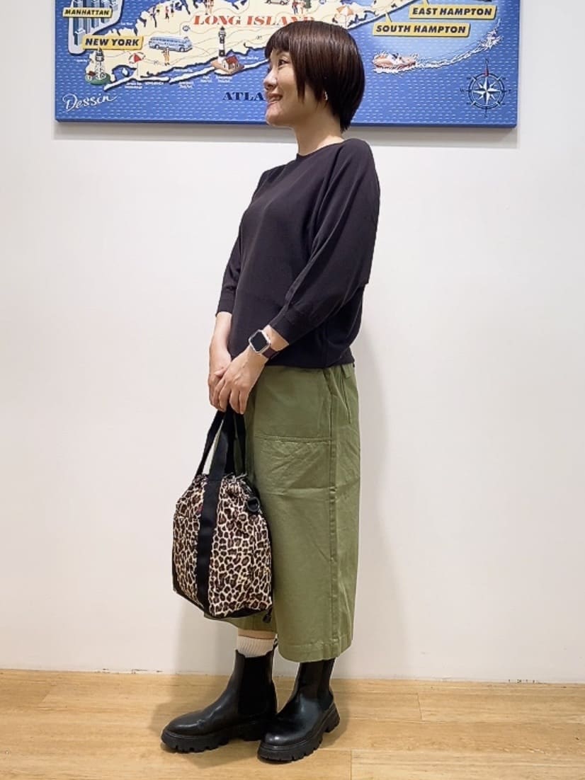 Hamaさんの「Dessin｜【洗える】後ろボタンニットプルオーバー七分袖」を使ったコーディネート