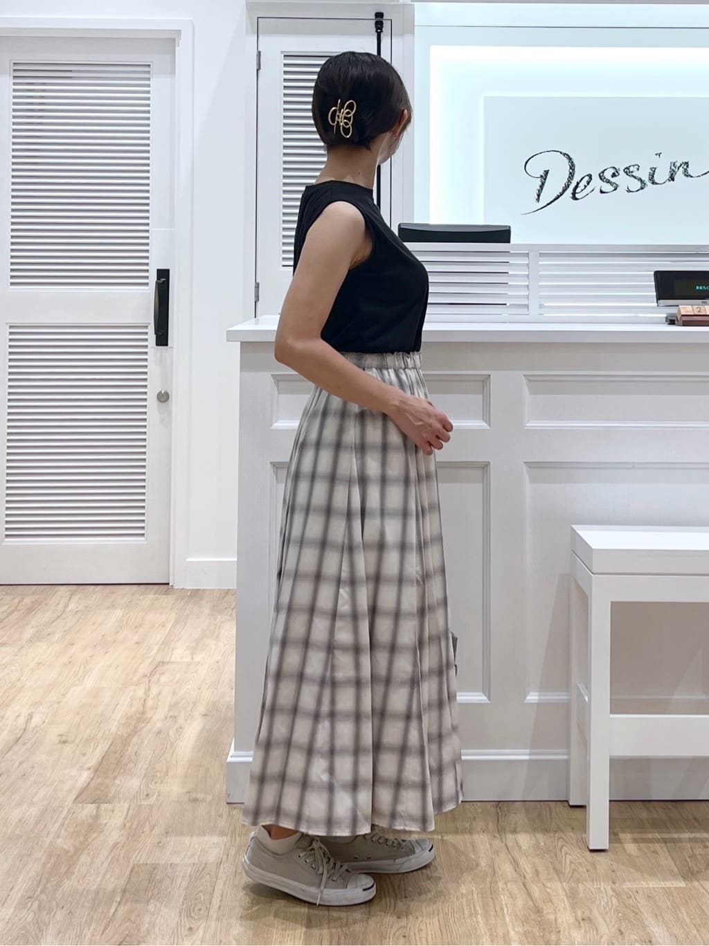 canaさんの「Dessin｜【洗える】ノースリーブカットソー」を使ったコーディネート