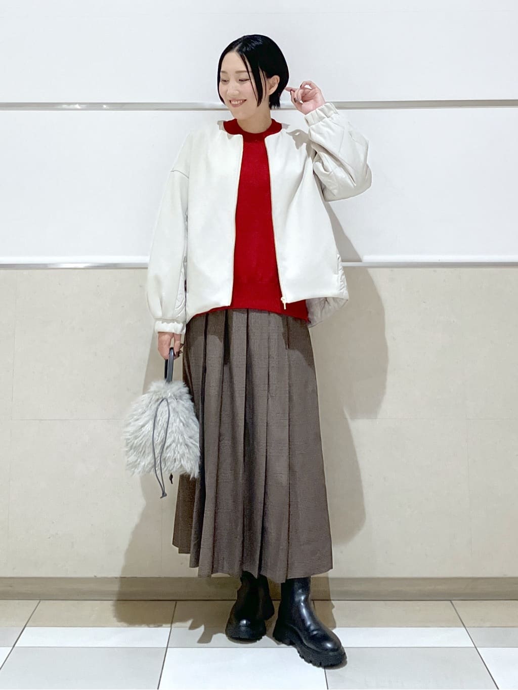 eriko さんの「Dessin｜ダンボールジップブルゾン」を使ったコーディネート