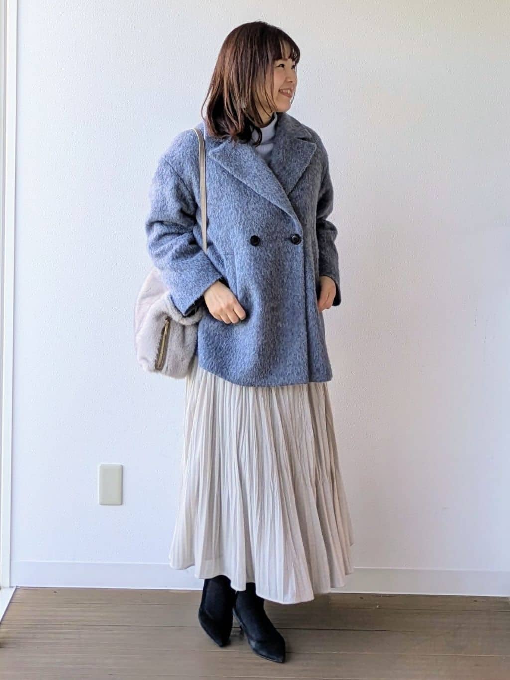 なみきさんの「UNTITLED｜【洗える】スポンディッシュ ボトルネックニット」を使ったコーディネート
