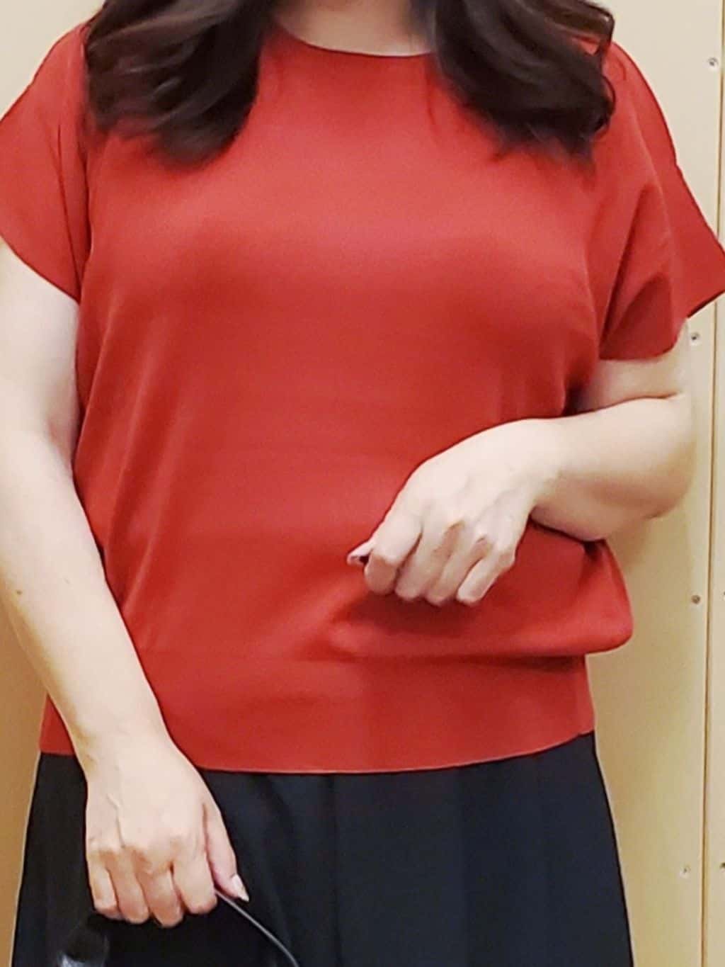 ひさえさんの「THE SHOP TK｜【6色展開】さらさらフレンチニット【毛玉になりにくい/洗濯機OK】」を使ったコーディネート