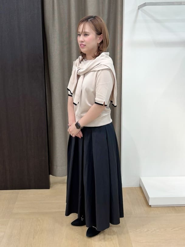 Keiさんの「UNTITLED｜【アンサンブル可/薄手/洗える】5分袖クルーニット」を使ったコーディネート