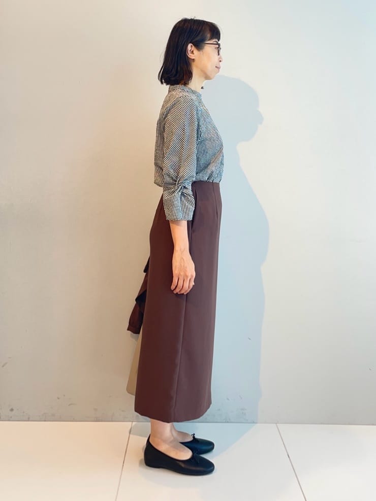 murayamaさんの「INDIVI｜【洗える／UVケア／吸汗速乾】ジョーゼットナロースカート」を使ったコーディネート