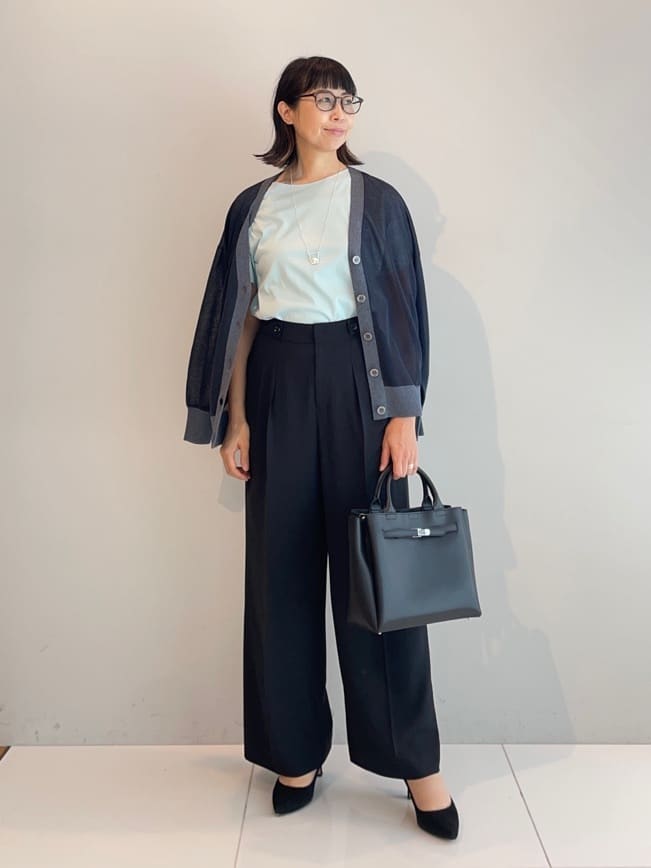 murayamaさんの「INDIVI｜【着心地◎！】タックワイドパンツ」を使ったコーディネート