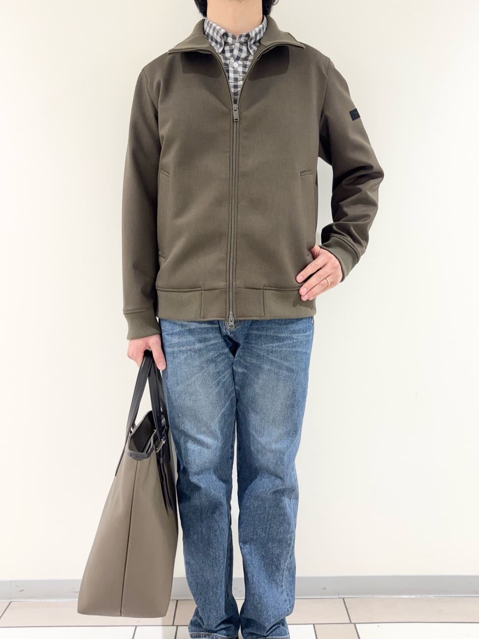 及川さんの「TAKEO KIKUCHI｜【JUST ONE LAYER】ダウンファブリック ジップアップ リブ ブルゾン」を使ったコーディネート