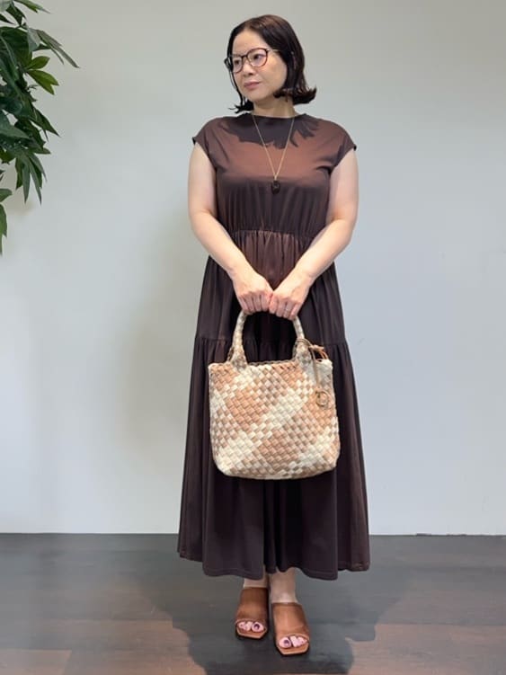 Asamiさんの「UNTITLED｜【ティアード/洗える】コットンロングワンピース」を使ったコーディネート