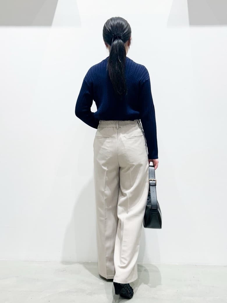 seinaさんの「grove｜【毛玉軽減／洗える】クロップドミニケーブルニット」を使ったコーディネート