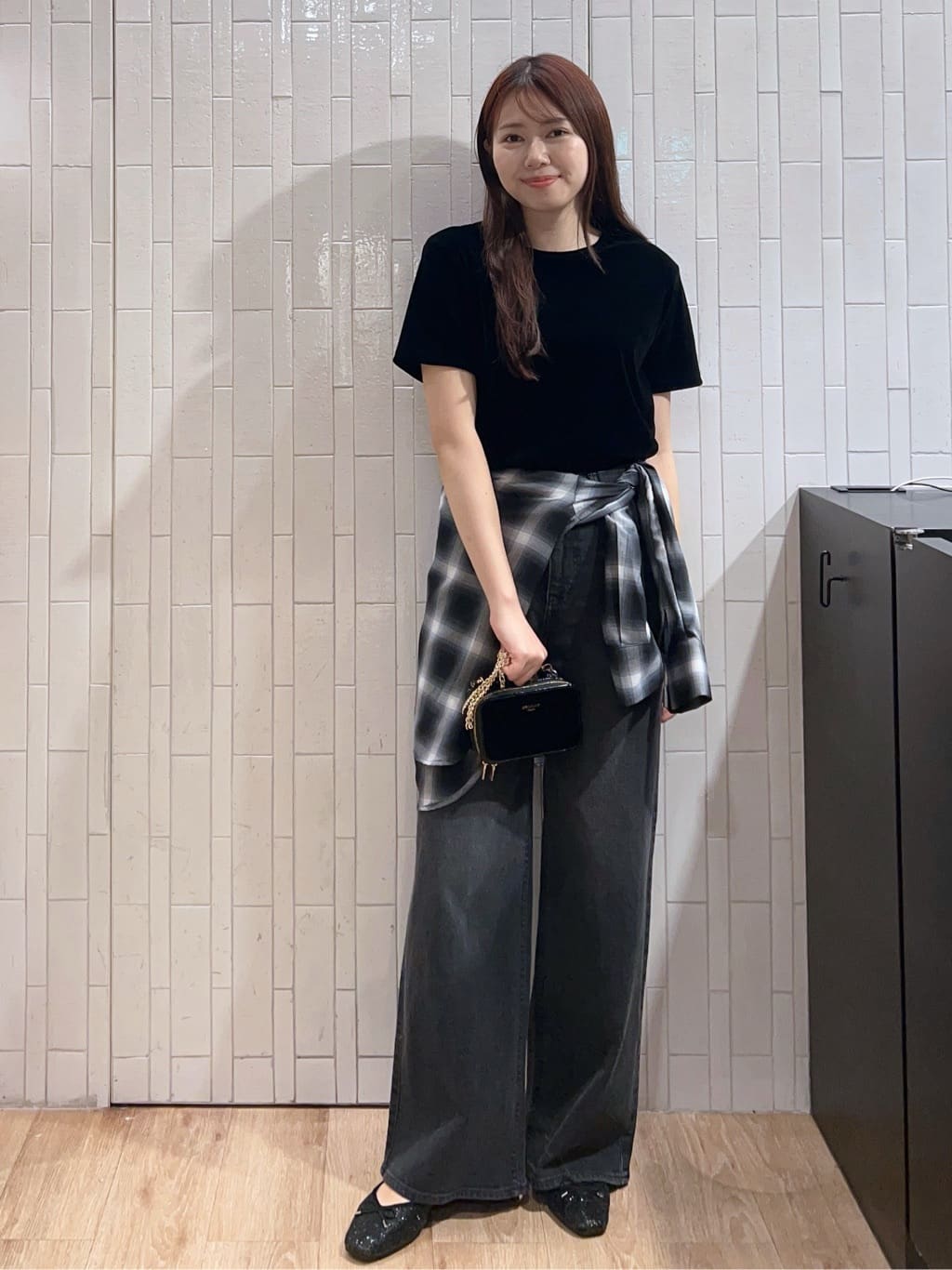 Risaさんの「OPAQUE.CLIP｜オンブレチェックシャツ【洗濯機洗い可】」を使ったコーディネート