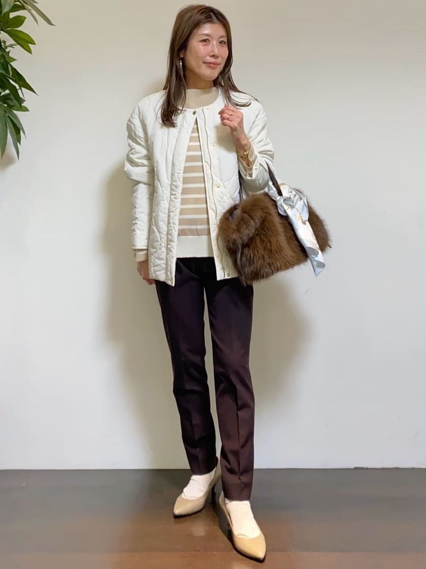 tomoさんの「UNTITLED｜【洗える】モックネックミラノリブニット」を使ったコーディネート