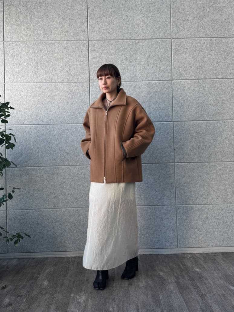 designer yukaさんの「CODE A｜◆wool volume short coat」を使ったコーディネート