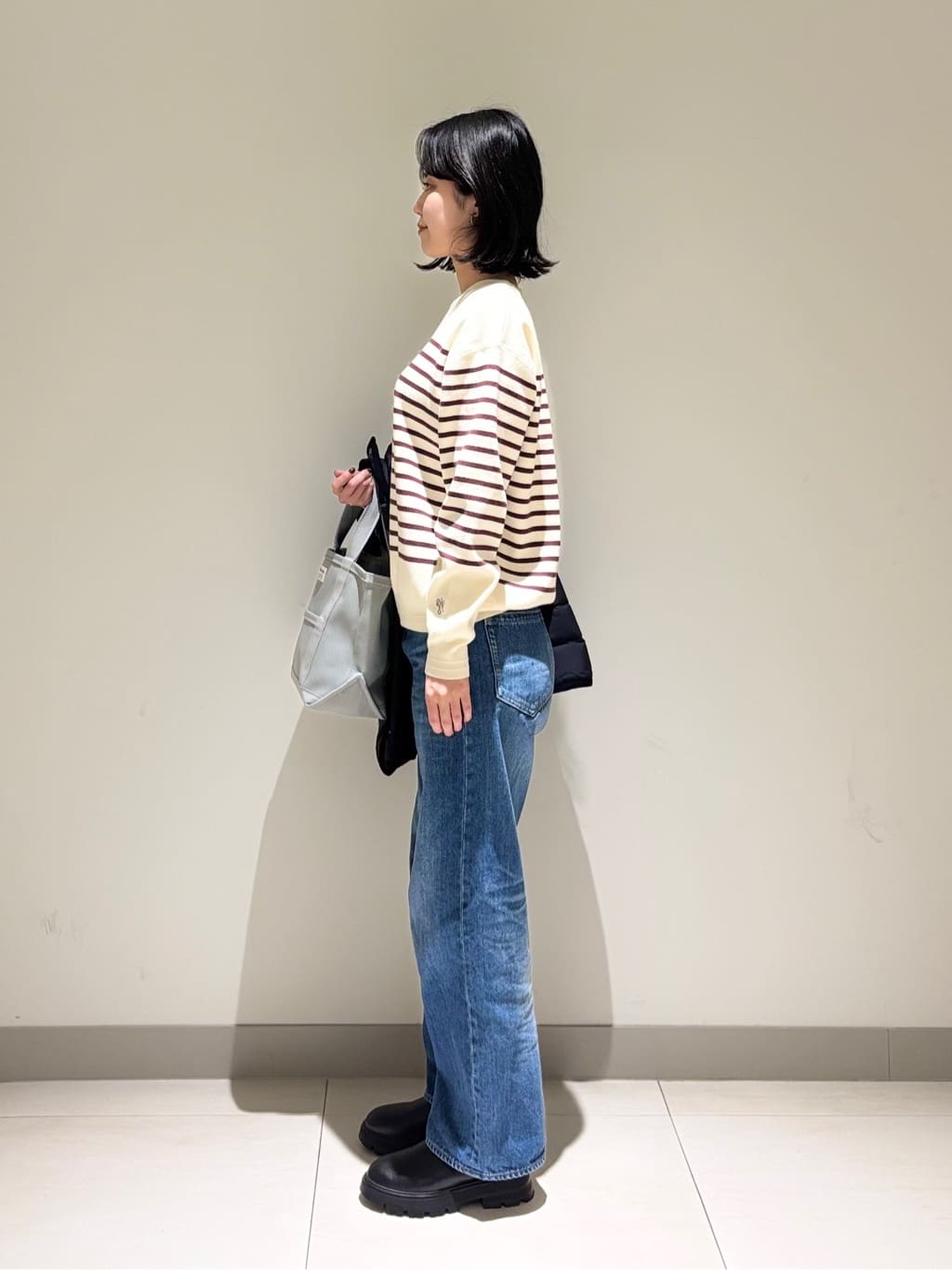 mayuさんの「Dessin｜【ユニセックス／洗える】コットンカシミヤブレンドセーター」を使ったコーディネート