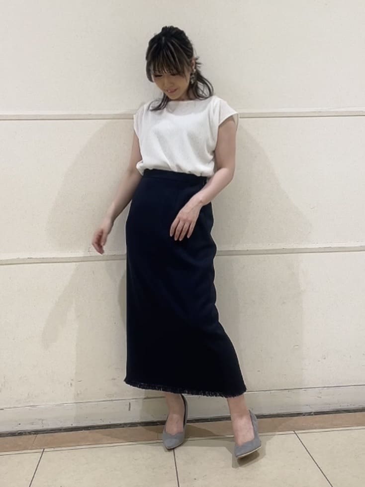 watanabeさんの「UNTITLED｜【ジャージ素材】インナードッキングシアーカットソー」を使ったコーディネート