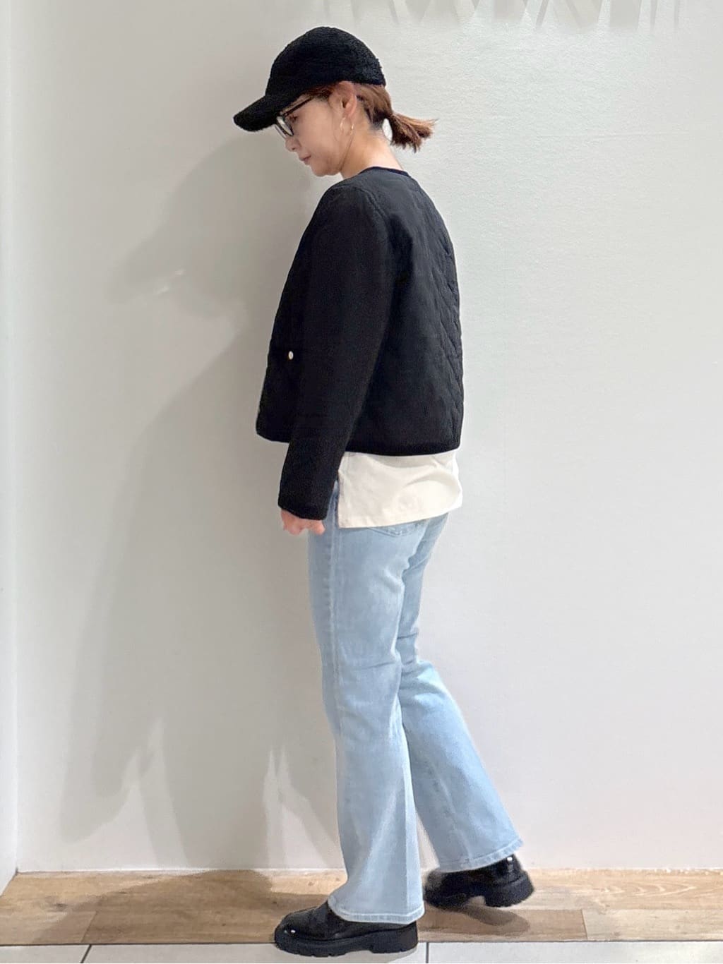たけねぇさんの「OPAQUE.CLIP｜ロングロゴTシャツ【洗濯機OK】」を使ったコーディネート