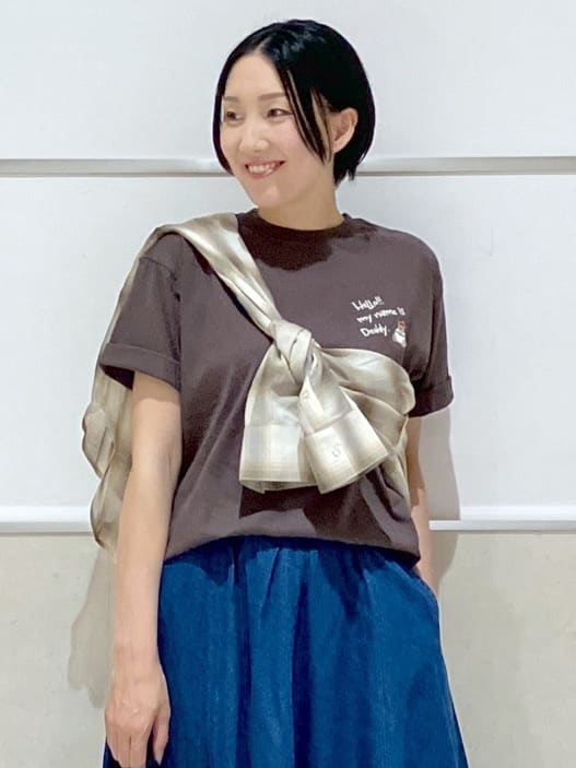 eriko さんの「Dessin｜【洗える】シアーオンブレーチェックシャツ」を使ったコーディネート