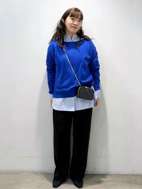 es】タックワイドストレートパンツ【洗濯機OK／防シワ／UVケア／接触冷
