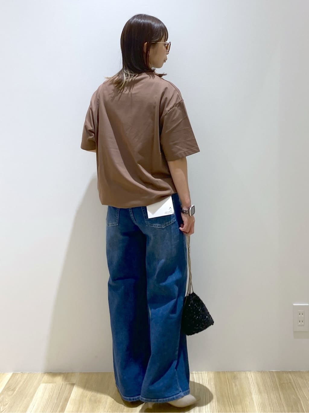 えりさんの「OPAQUE.CLIP｜裾ドロストTシャツ【洗濯機洗い可】」を使ったコーディネート