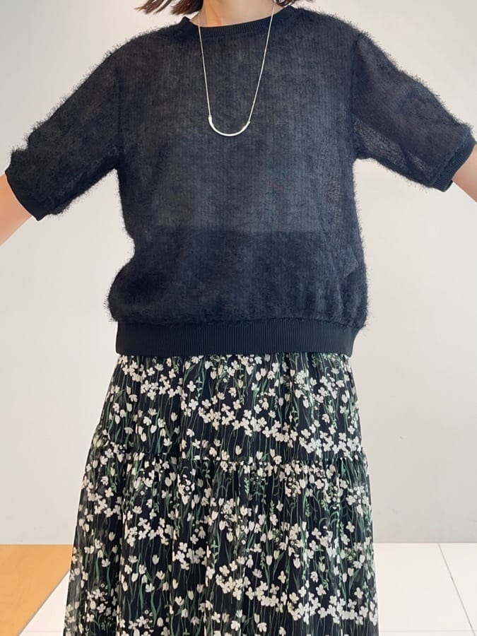 murayamaさんの「INDIVI｜ヘアリージャカードトップス」を使ったコーディネート