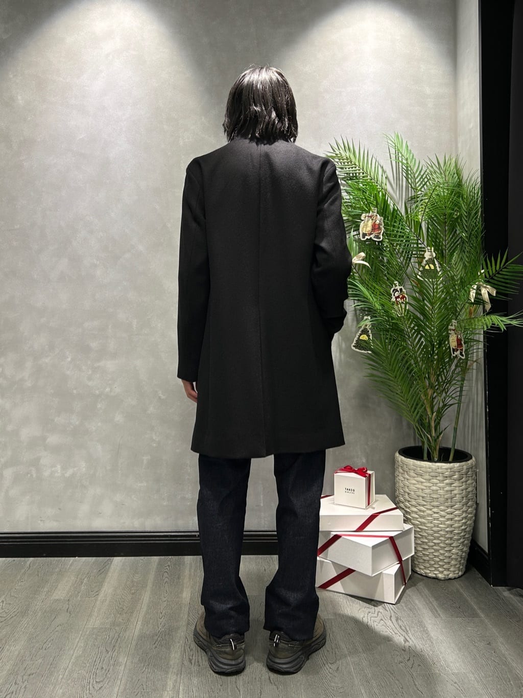 ruiさんの「TAKEO KIKUCHI｜【ウールカシミヤブレンド】ビーバー調 スタンドカラー コート」を使ったコーディネート