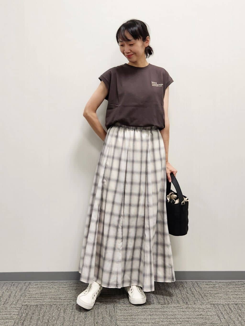 naraさんの「Dessin｜【洗える】オーガニックコットンフレンチスリーブ」を使ったコーディネート