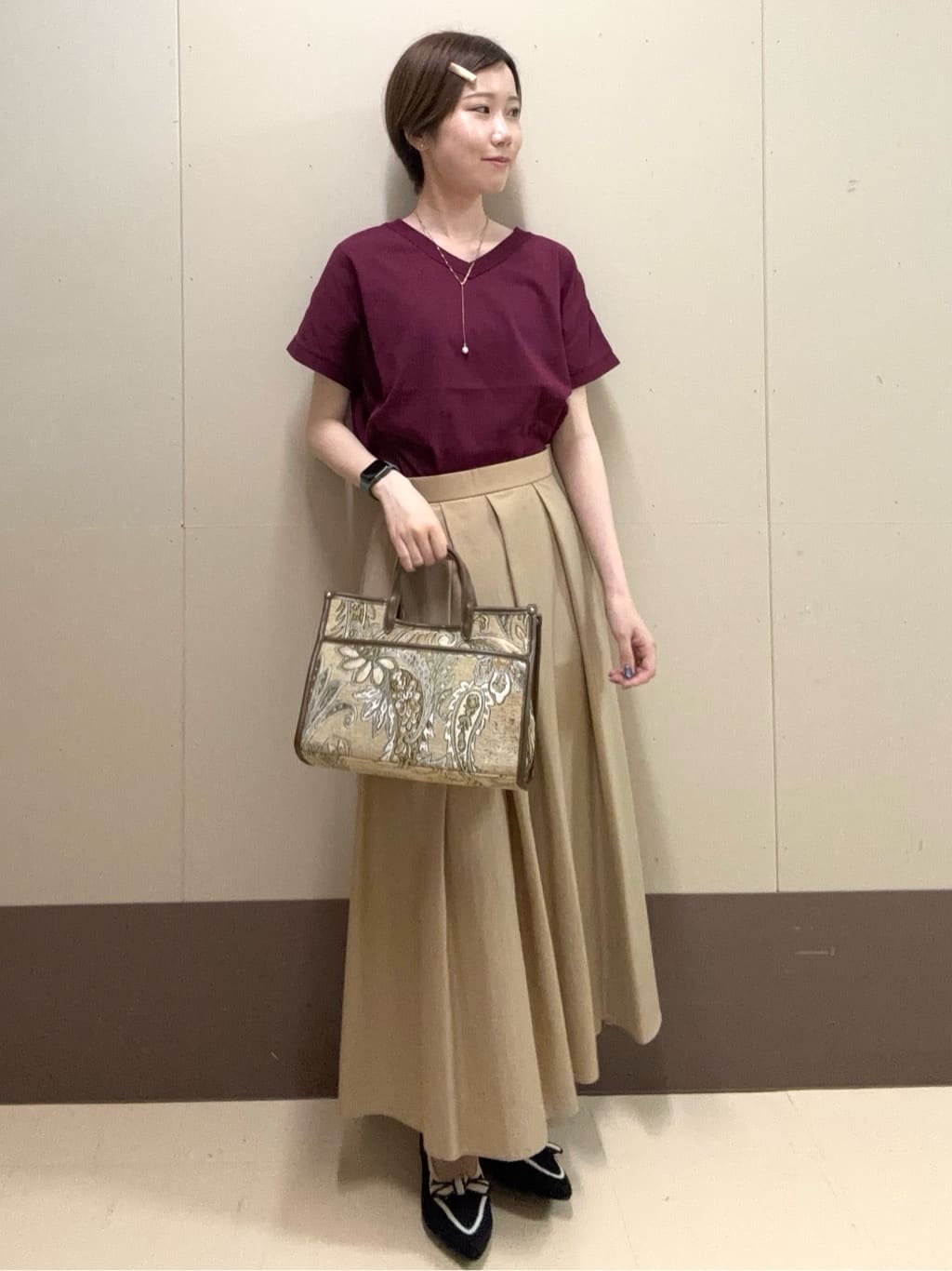mioさんの「UNTITLED｜【洗える！快適！】リサイクルニットリボンパンプス」を使ったコーディネート