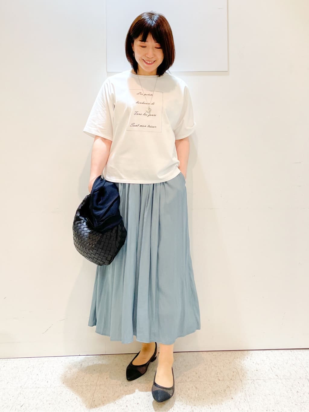 めいさんの「Reflect｜【ウエストゴム仕様／長く着られる◎】スカーチョパンツ」を使ったコーディネート