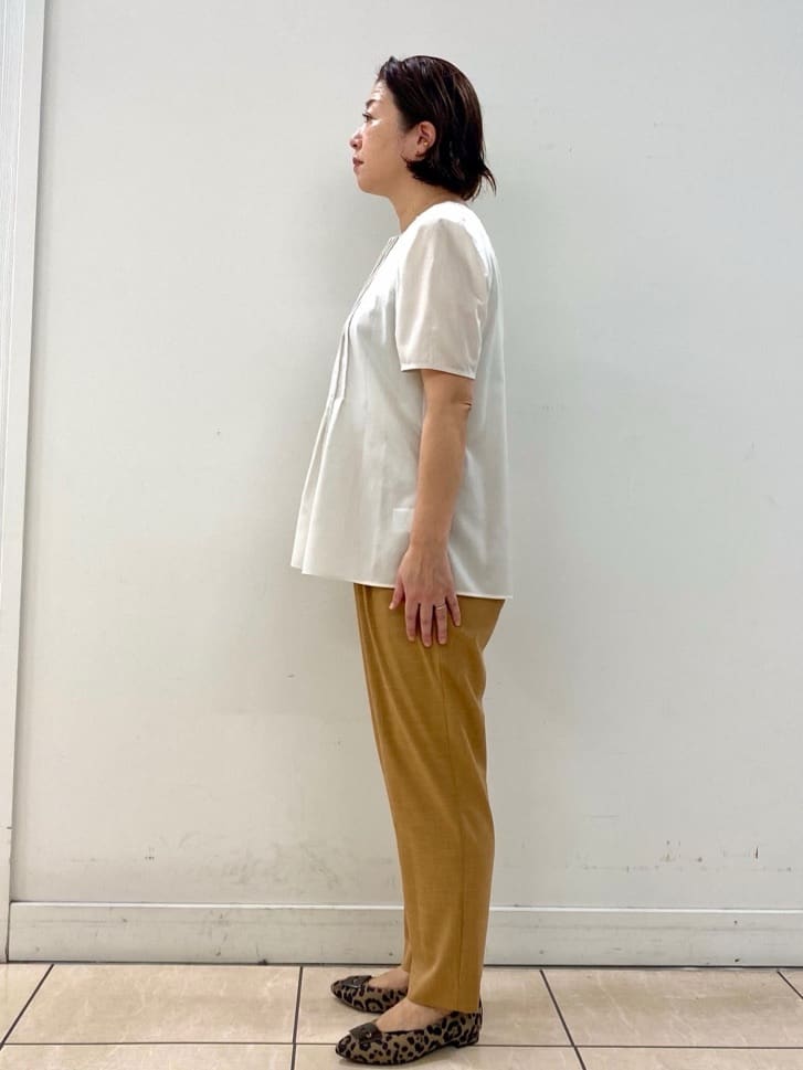 ksmさんの「Reflect｜【すっきり見え！長め丈】ピンタックデザインチュニックブラウス」を使ったコーディネート