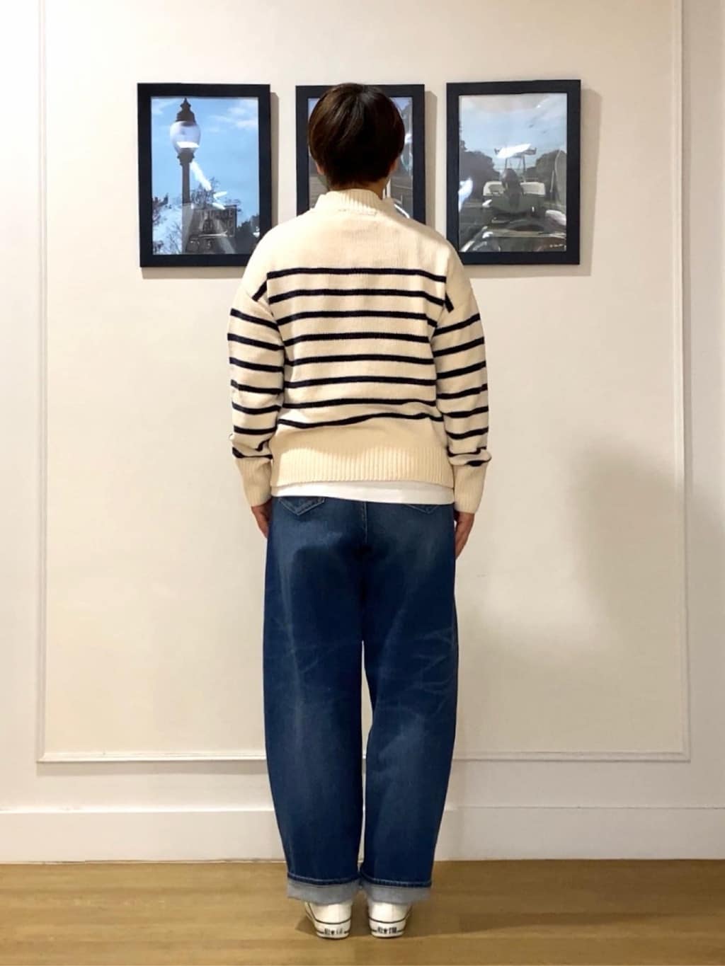 Hiroさんの「Dessin｜【洗える】ハイネックベロアモールニット」を使ったコーディネート