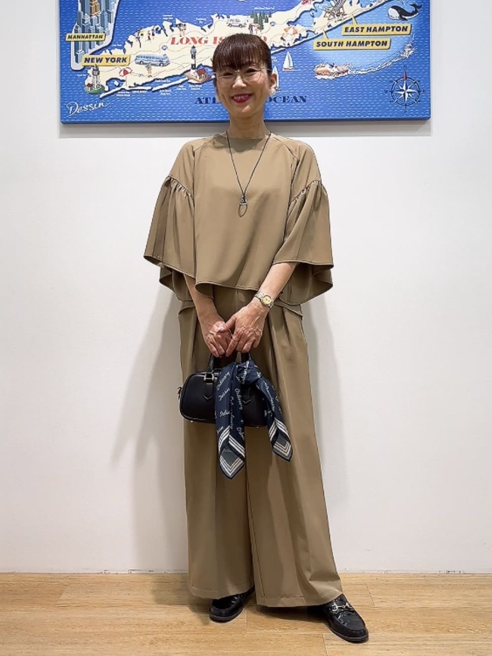 Yasucoさんの「Dessin｜【セットアップ可・洗える】フレアスリーブブラウス」を使ったコーディネート