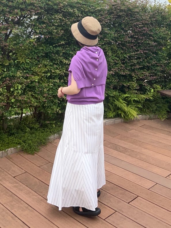 Mitsukiさんの「UNTITLED｜【接触冷感】ドレープリボンHAT」を使ったコーディネート
