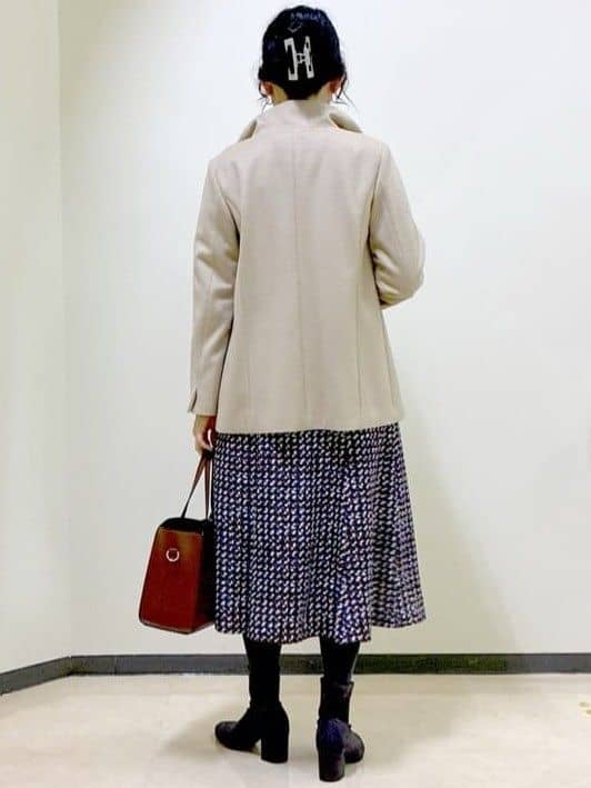  beni_gingerさんの「Reflect｜【SS-4Lサイズ／衿が顔に当たらない◎】スタンドネックミドルコート」を使ったコーディネート
