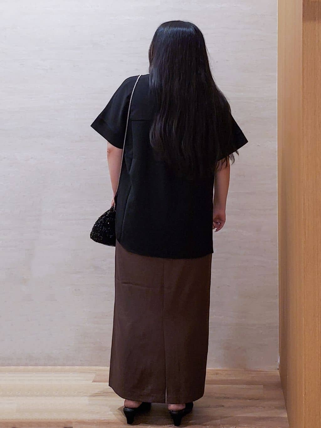 ちぃさんの「OPAQUE.CLIP｜《5色展開／SS-LLサイズ》スキッパー金ボタンブラウス／セットアップ対応【防シワ／ストレッチ／洗濯」を使ったコーディネート