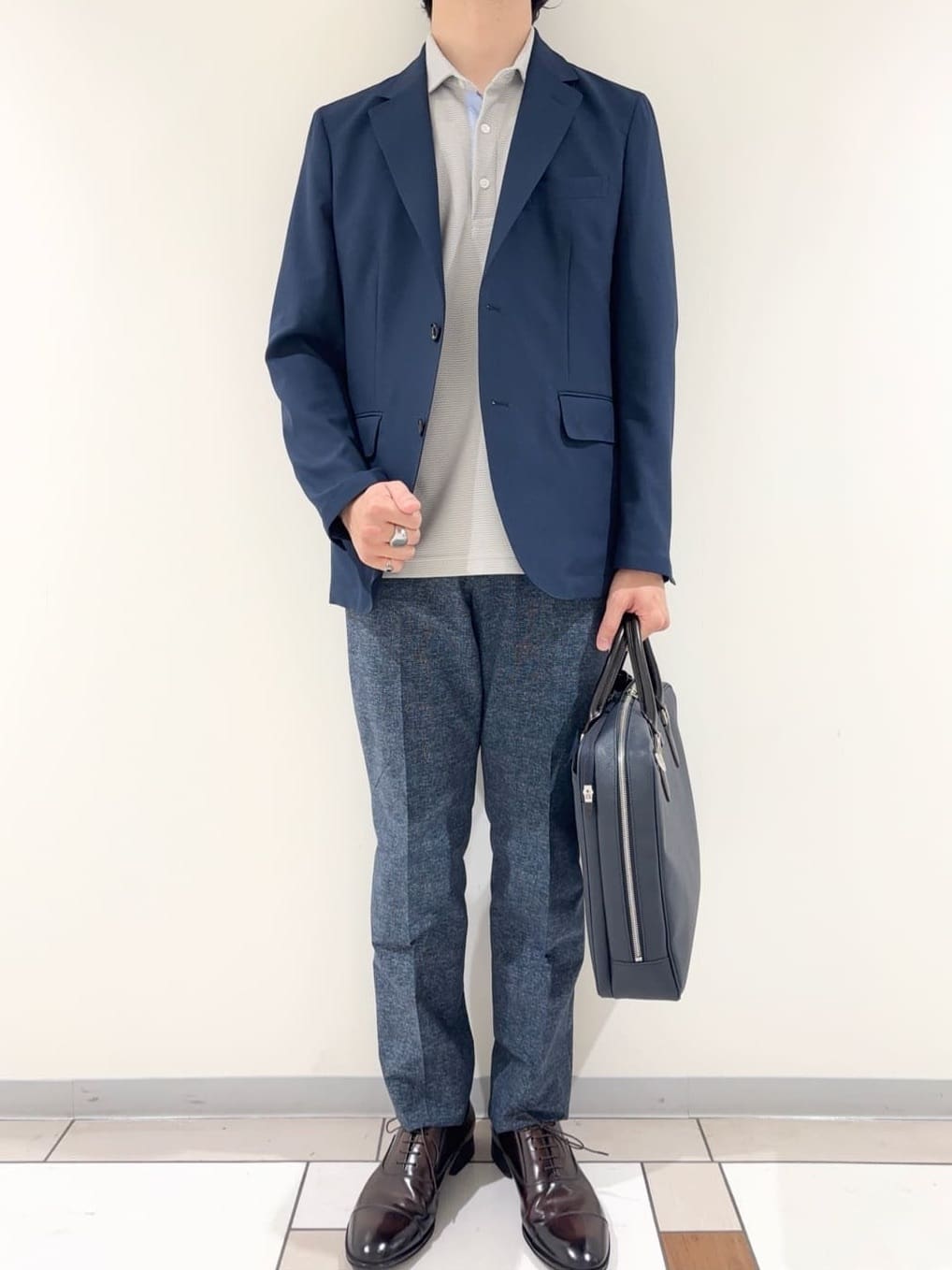 及川さんの「TAKEO KIKUCHI｜【COOL CITY WEAR】アーバンクール ジャケット /接触冷感・吸水速乾」を使ったコーディネート