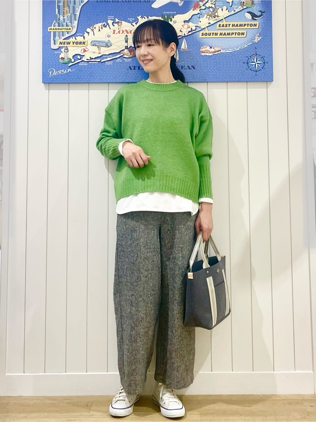 uwatokoさんの「Dessin｜【洗える】クルーネックワイドニット」を使ったコーディネート