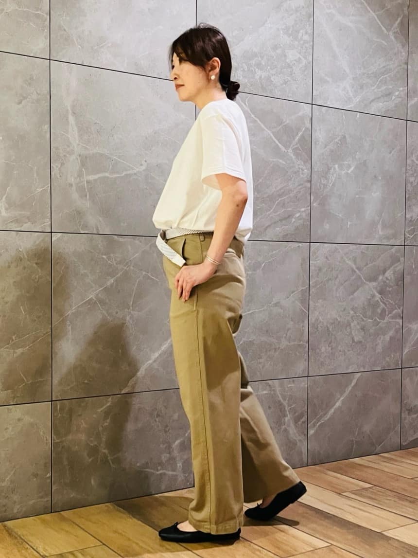 TSUKUIさんの「DRESSTERIOR｜ストレッチメッシュベルト」を使ったコーディネート