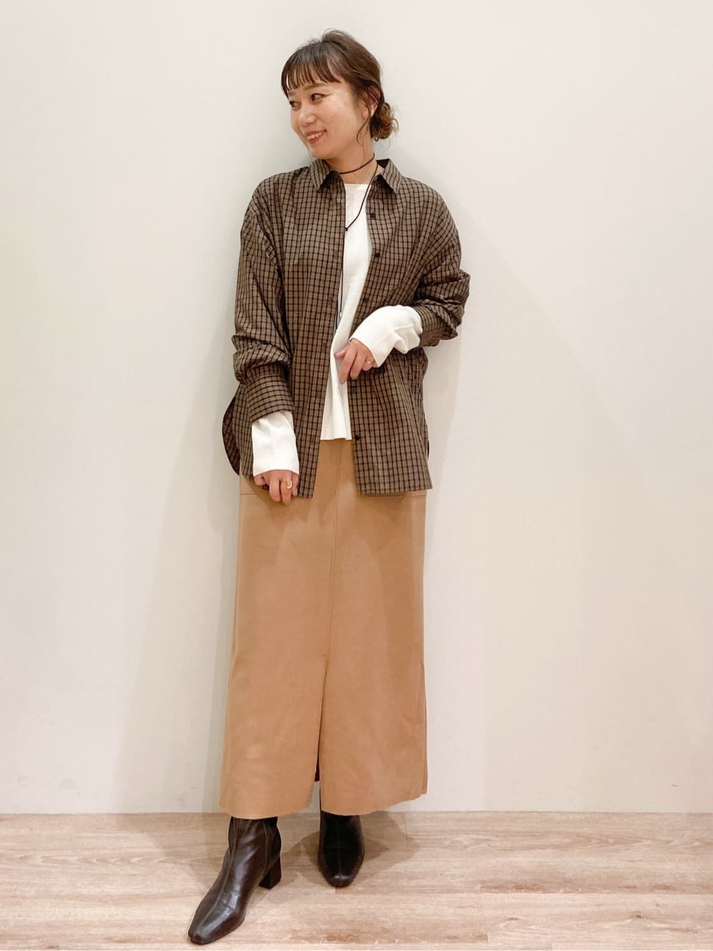 risayanさんの「OPAQUE.CLIP｜チェック柄レギュラーシャツ【洗濯機OK】」を使ったコーディネート